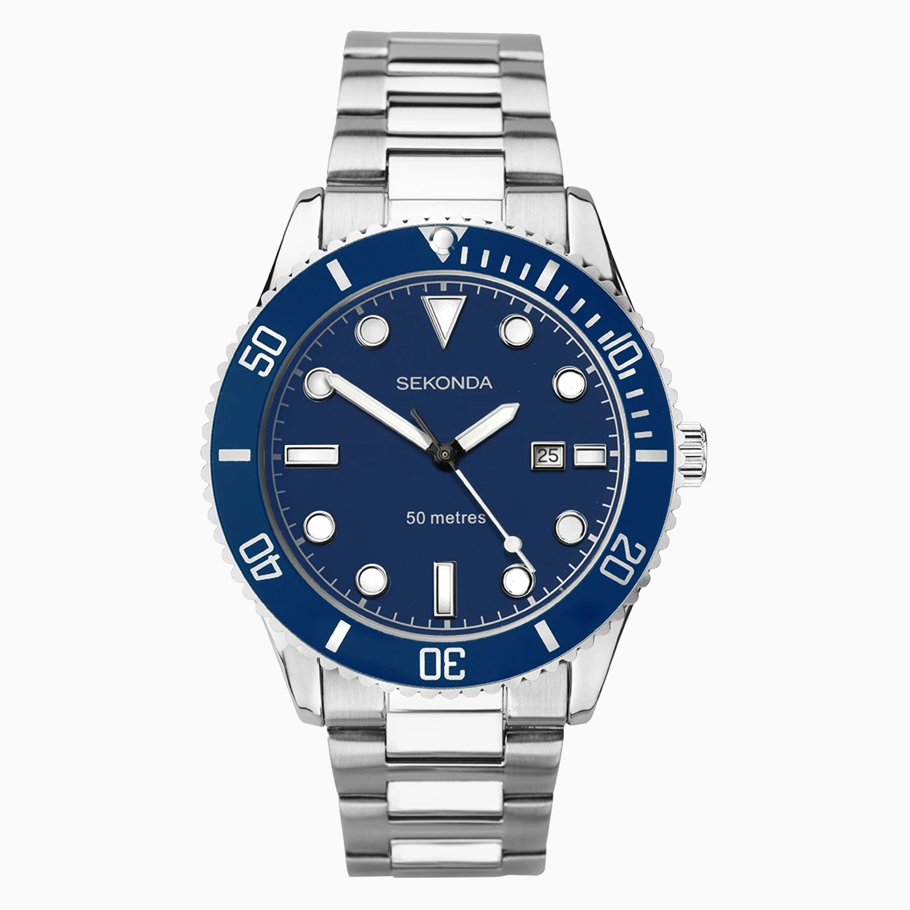 Sekonda men's blue store dial watch