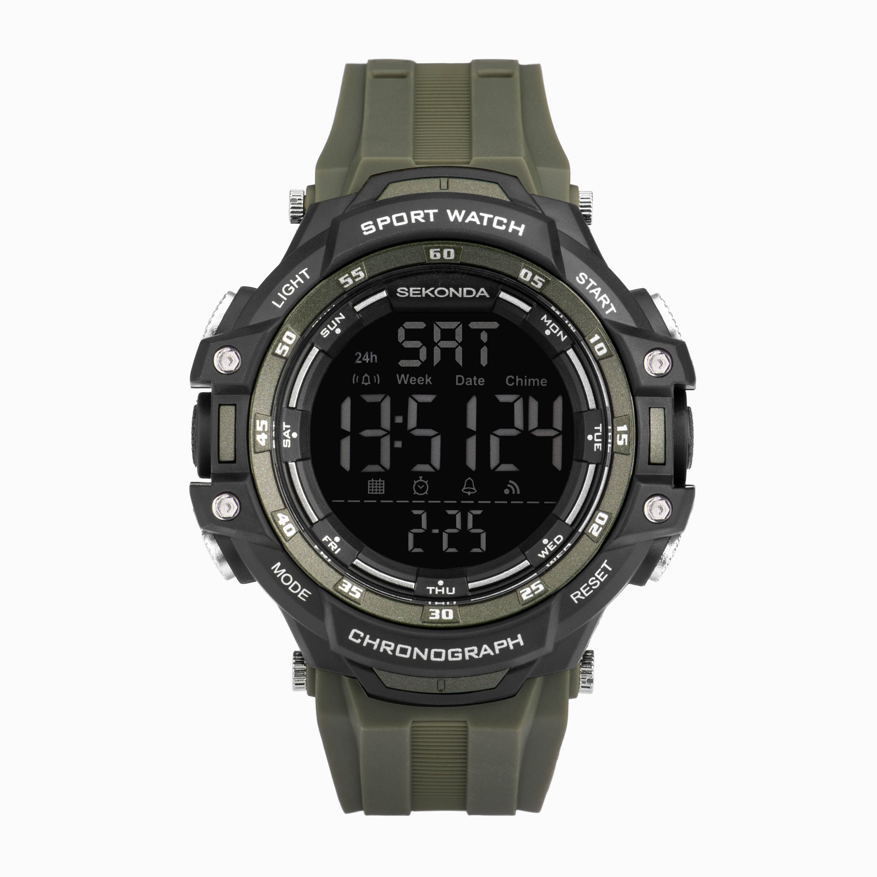 Sekonda Crossfell Digital Men’s Watch (30165) – Round | Khaki Green ...