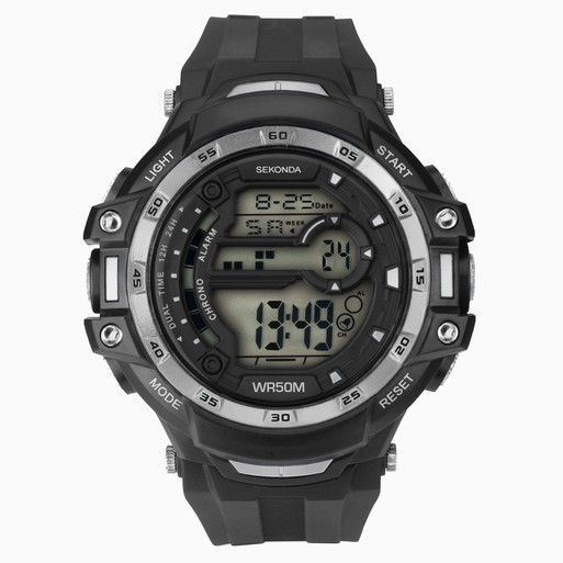 Relógio Digital Masculino X-Watch XMSSD003 PXSX com Pulseira na Cor Prata  Mostrador Preto - Relógio Digital Masculino X-Watch XMSSD003 PXSX com  Pulseira na Cor Prata Mostrador Preto - X-WATCH